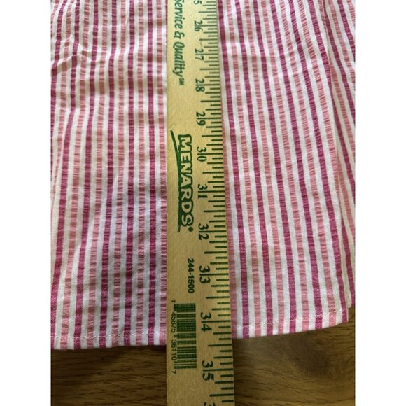 WOMAN WITHIN Pink Plaid Short Sleeve Shirt Size 5X Button‎ Down Cotton 38/40 - Picture 4 of 9